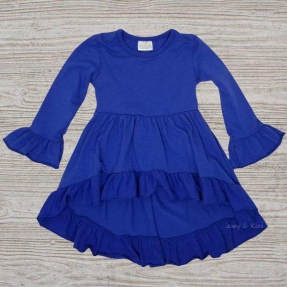 Blue High Low Tunic Tie Dye Leggings & Scarf Set - Picture 2 of 4